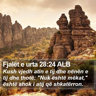 Fjalët e urta 28:24 ALB Bible Verse Image
