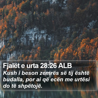 Fjalët e urta 28:26 ALB Bible Verse Image