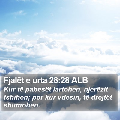 Fjalët e urta 28:28 ALB Bible Verse Image
