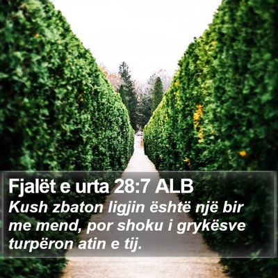 Fjalët e urta 28:7 ALB Bible Verse Image