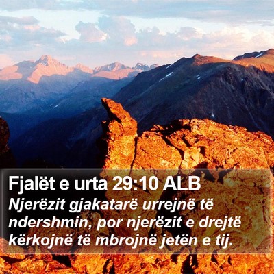 Fjalët e urta 29:10 ALB Bible Verse Image