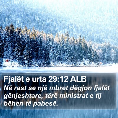Fjalët e urta 29:12 ALB Bible Verse Image