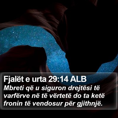 Fjalët e urta 29:14 ALB Bible Verse Image