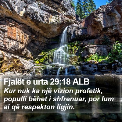 Fjalët e urta 29:18 ALB Bible Verse Image