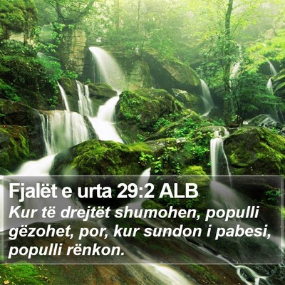 Fjalët e urta 29:2 ALB Bible Verse Image