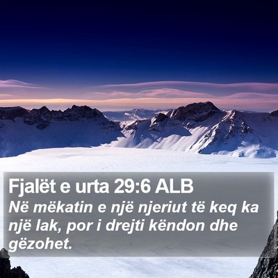 Fjalët e urta 29:6 ALB Bible Verse Image