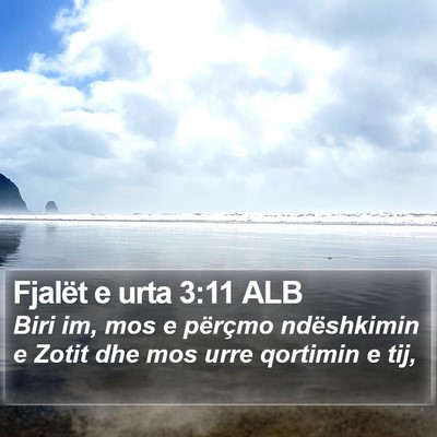 Fjalët e urta 3:11 ALB Bible Verse Image