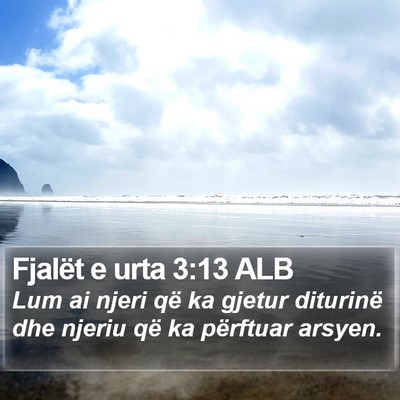 Fjalët e urta 3:13 ALB Bible Verse Image