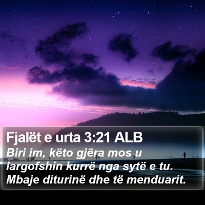Fjalët e urta 3:21 ALB Bible Verse Image