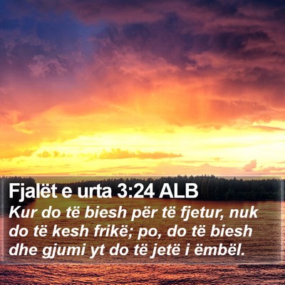 Fjalët e urta 3:24 ALB Bible Verse Image