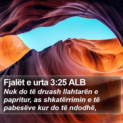 Fjalët e urta 3:25 ALB Bible Verse Image