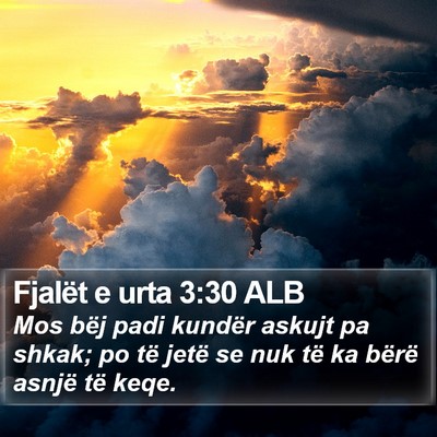 Fjalët e urta 3:30 ALB Bible Verse Image