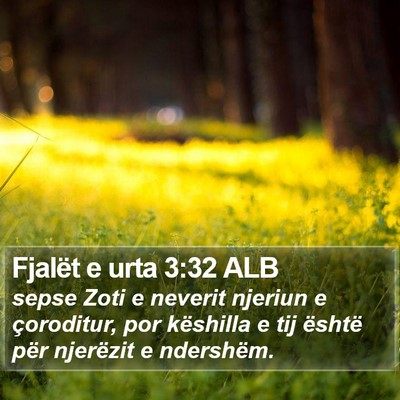 Fjalët e urta 3:32 ALB Bible Verse Image
