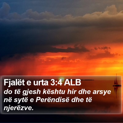Fjalët e urta 3:4 ALB Bible Verse Image