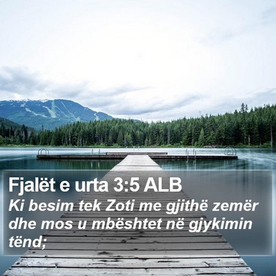 Fjalët e urta 3:5 ALB Bible Verse Image