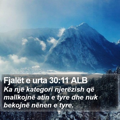 Fjalët e urta 30:11 ALB Bible Verse Image