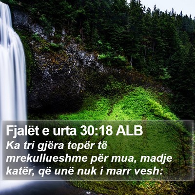 Fjalët e urta 30:18 ALB Bible Verse Image
