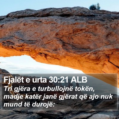 Fjalët e urta 30:21 ALB Bible Verse Image