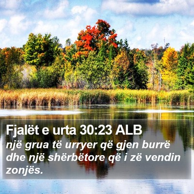 Fjalët e urta 30:23 ALB Bible Verse Image