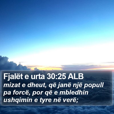 Fjalët e urta 30:25 ALB Bible Verse Image