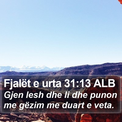 Fjalët e urta 31:13 ALB Bible Verse Image