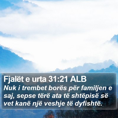 Fjalët e urta 31:21 ALB Bible Verse Image