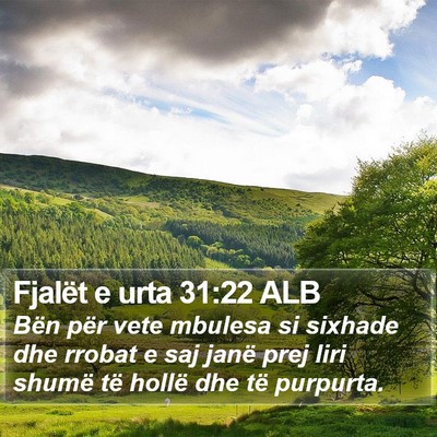 Fjalët e urta 31:22 ALB Bible Verse Image