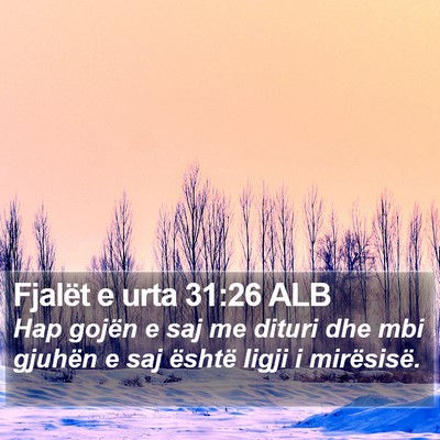 Fjalët e urta 31:26 ALB Bible Verse Image