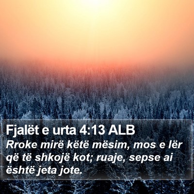 Fjalët e urta 4:13 ALB Bible Verse Image
