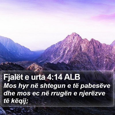 Fjalët e urta 4:14 ALB Bible Verse Image