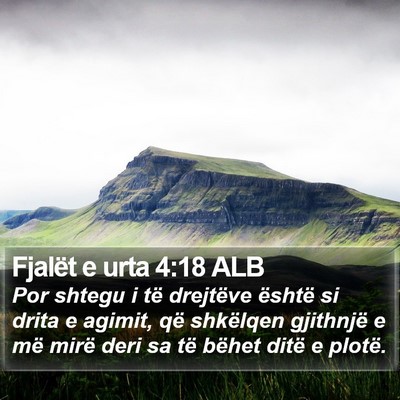 Fjalët e urta 4:18 ALB Bible Verse Image