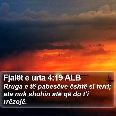 Fjalët e urta 4:19 ALB Bible Verse Image