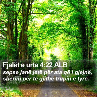 Fjalët e urta 4:22 ALB Bible Verse Image