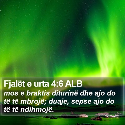 Fjalët e urta 4:6 ALB Bible Verse Image