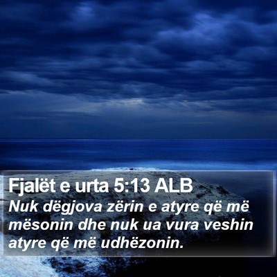 Fjalët e urta 5:13 ALB Bible Verse Image