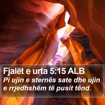 Fjalët e urta 5:15 ALB Bible Verse Image
