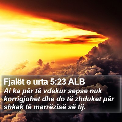 Fjalët e urta 5:23 ALB Bible Verse Image