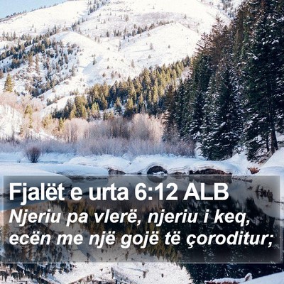 Fjalët e urta 6:12 ALB Bible Verse Image