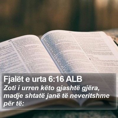 Fjalët e urta 6:16 ALB Bible Verse Image
