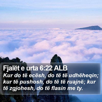 Fjalët e urta 6:22 ALB Bible Verse Image