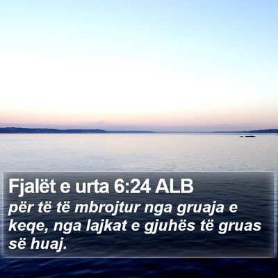 Fjalët e urta 6:24 ALB Bible Verse Image