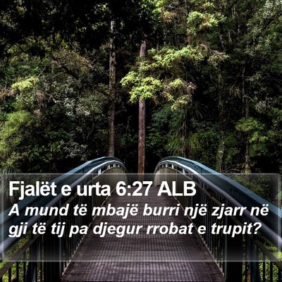 Fjalët e urta 6:27 ALB Bible Verse Image