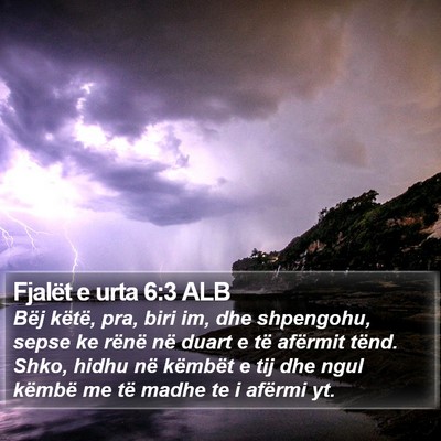 Fjalët e urta 6:3 ALB Bible Verse Image