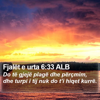 Fjalët e urta 6:33 ALB Bible Verse Image