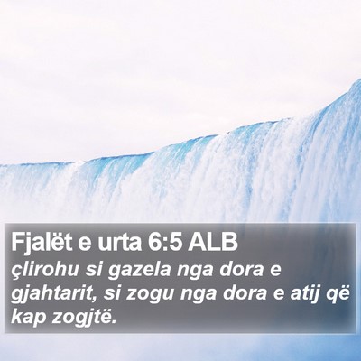 Fjalët e urta 6:5 ALB Bible Verse Image