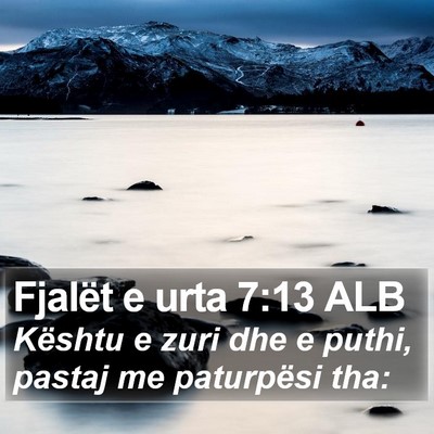 Fjalët e urta 7:13 ALB Bible Verse Image