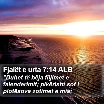 Fjalët e urta 7:14 ALB Bible Verse Image