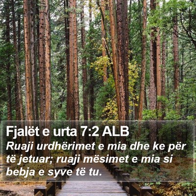 Fjalët e urta 7:2 ALB Bible Verse Image