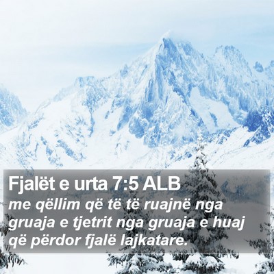 Fjalët e urta 7:5 ALB Bible Verse Image