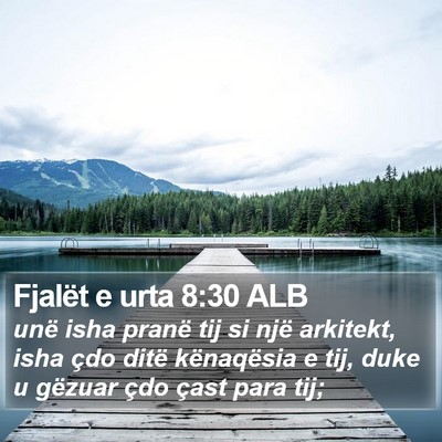 Fjalët e urta 8:30 ALB Bible Verse Image